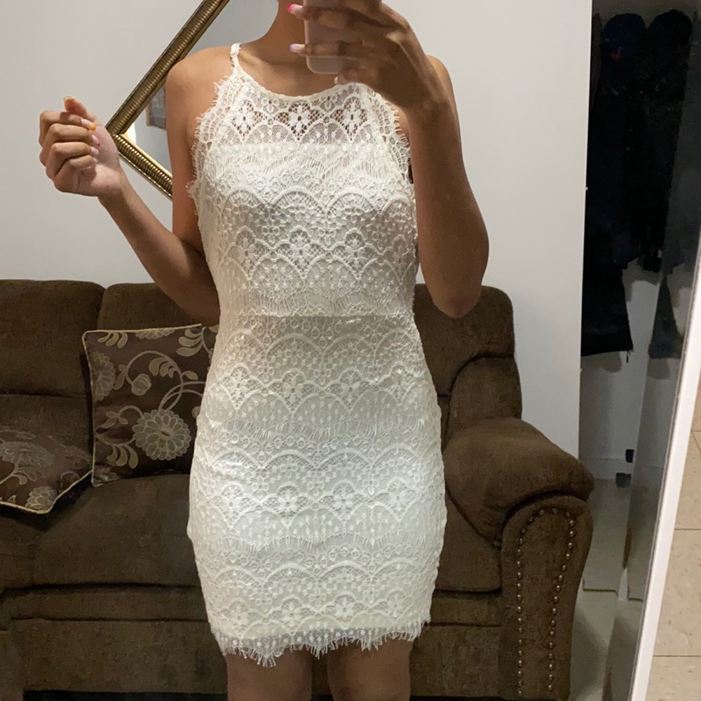White lace dress